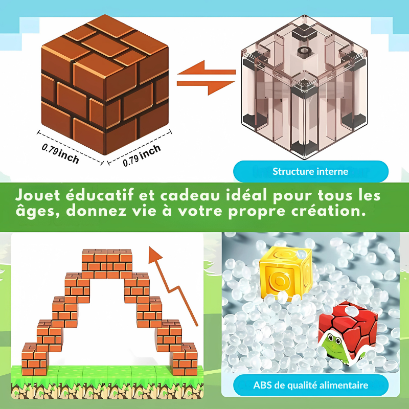 Pixelblocks - Aimants Build-A-World
