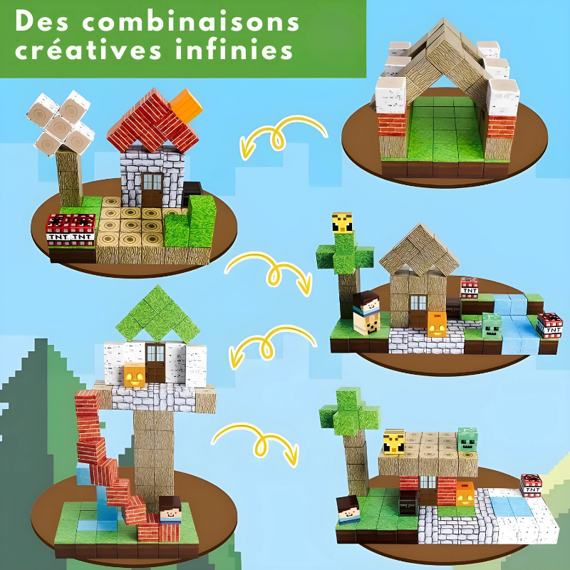 Pixelblocks - Aimants Build-A-World